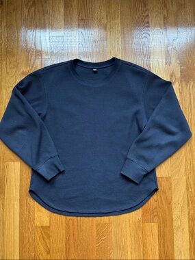 Uniqlo Waffle Long Sleeve in Navy
